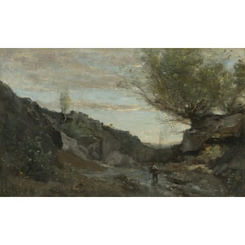 Camille Corot, Abruzzo Bir Sel Camille Corot, Abruzzo Bir Sel