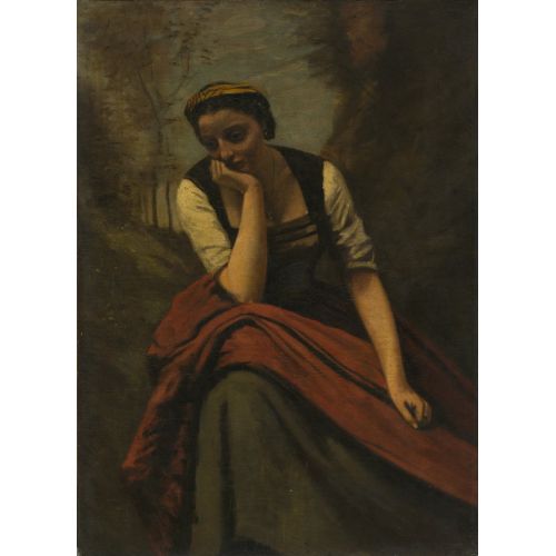 Camille Corot, Meditasyon Yapan Kadın Camille Corot, Meditasyon Yapan Kadın