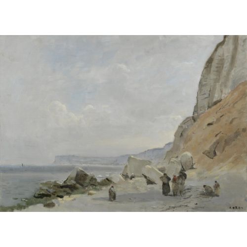 Camille Corot, Chalk Cliffs Near Yport Camille Corot, Chalk Cliffs Near Yport