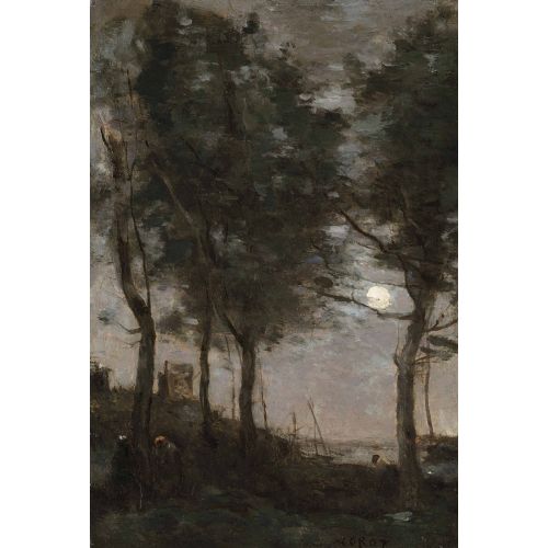 Camille Corot, Deniz Kenarındaki Ay Işığı Camille Corot, Deniz Kenarındaki Ay Işığı