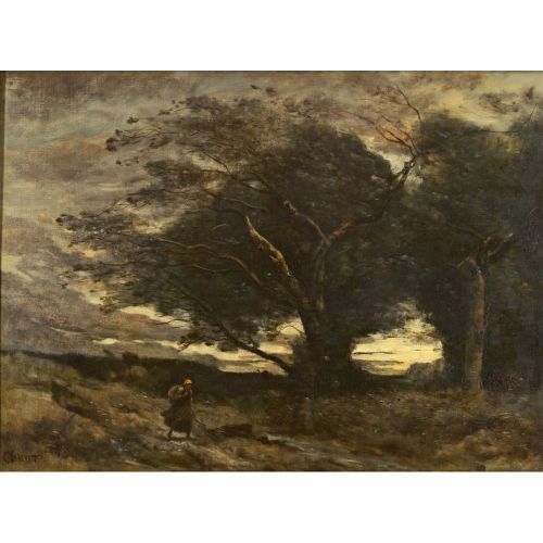 Camille Corot, A Gust Of Wind Camille Corot, A Gust Of Wind