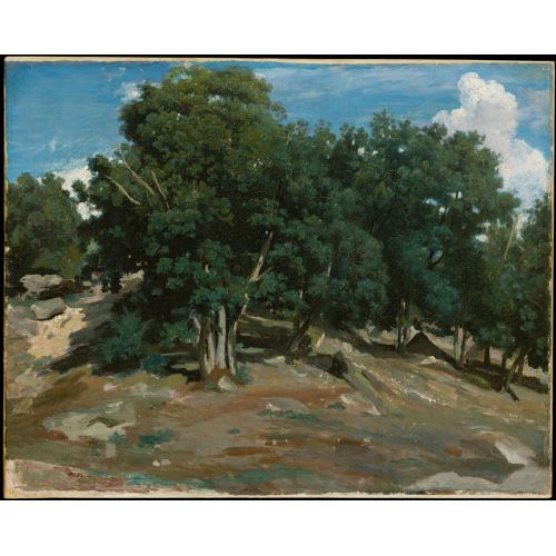 Camille Corot, Fontainebleau Meşe Ağaçları Bas Breau Camille Corot, Fontainebleau Meşe Ağaçları Bas Breau
