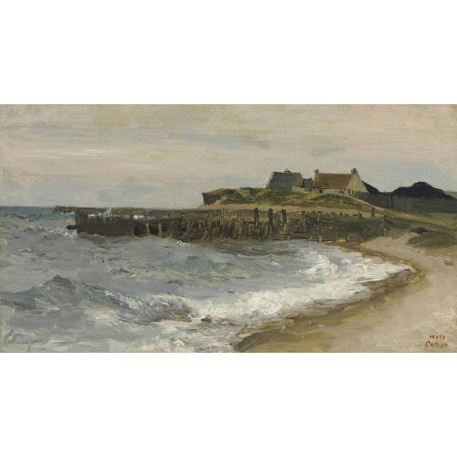 Camille Corot, Grosse Mer A Sainte Adresse Camille Corot, Grosse Mer A Sainte Adresse