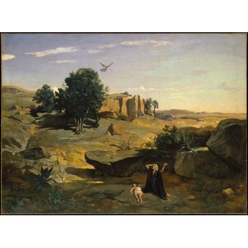 Camille Corot, Hagar In The Wilderness Camille Corot, Hagar In The Wilderness