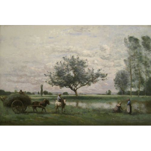 Camille Corot, Hay Cart Along A River