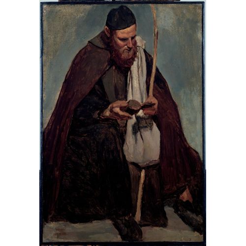 Camille Corot, İtalyan Keşiş Oturuyor Moine Lisant Okuyor Camille Corot, İtalyan Keşiş Oturuyor Moine Lisant Okuyor