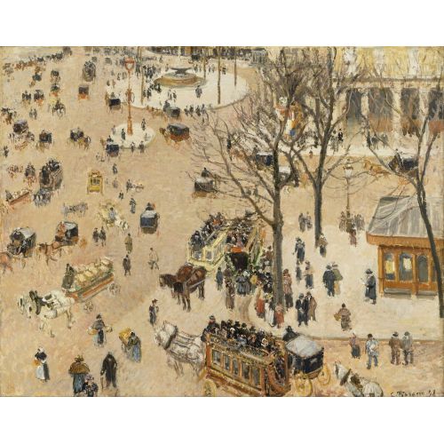 Camille Pissarro, La Place Due Theatre Francais Camille Pissarro, La Place Due Theatre Francais