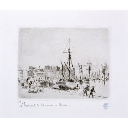 Camille Pissarro, Rouen Douanne Yakınındaki Liman