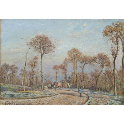 Camille Pissarro, La Route De Versailles Louveciennes Matin Gel
