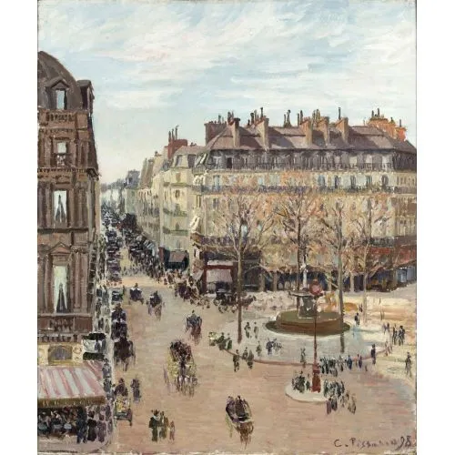 Camille Pissarro Saint Honore Caddesi Empresyonizm Camille Pissarro Saint Honore Caddesi Empresyonizm Sanat Akımları Camille Pissarro La Rue Saint HonoreBu eser, Camille Pissarro