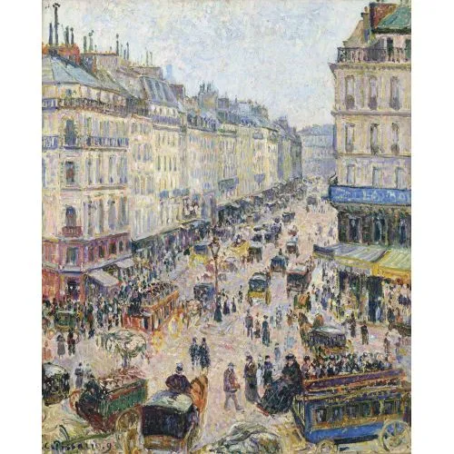 Camille Pissarro La Rue Saint Lazare Temps Lumineux | Arthipo