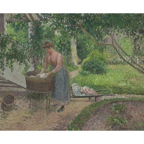 Camille Pissarro, Laveuse Dans Le Jardin D Eragny
