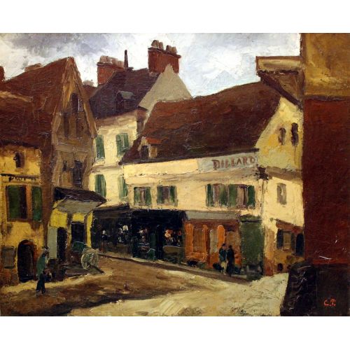 Camille Pissarro, A Square In La Roche Guyon