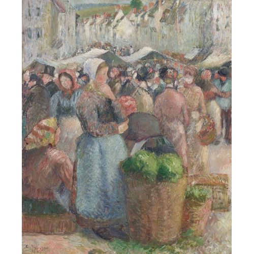 Camille Pissarro, Le Marche De Gisors Grande Rue