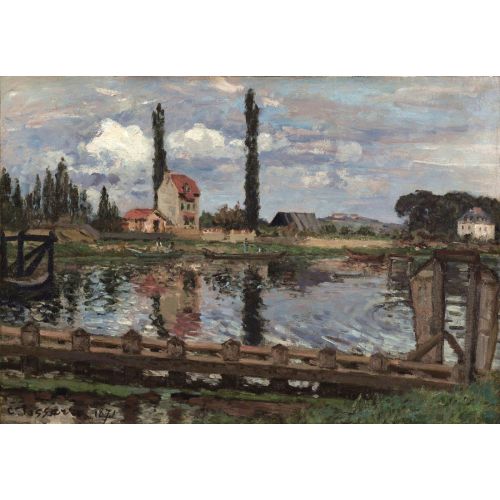 Camille Pissarro, At The Edge Of The Seine At Port Marly