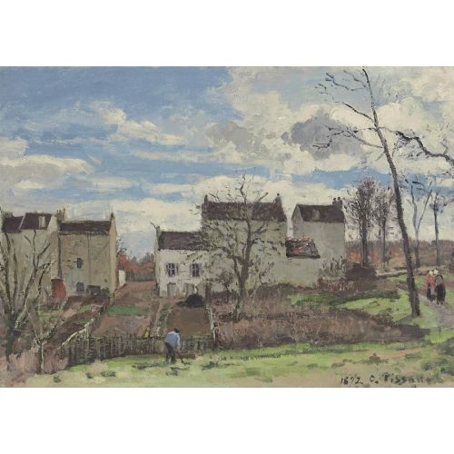 Camille Pissarro, Maisons Sur Un Coteau Hiver Environs De Louveciennes