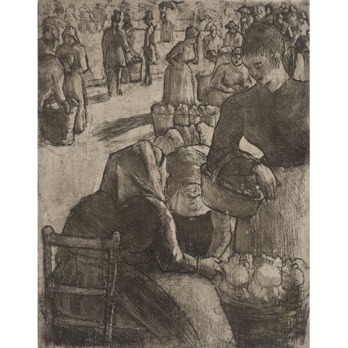 Camille Pissarro, Marche Aux Legumes A Pointoise Camille Pissarro, Marche Aux Legumes A Pointoise