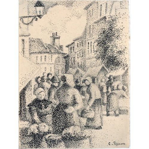 Camille Pissarro, Marketplace In Pontoise Camille Pissarro, Marketplace In Pontoise