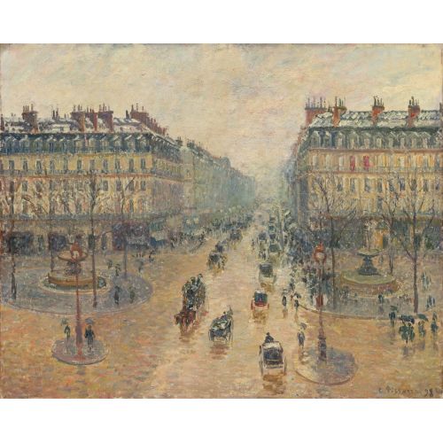 Camille Pissarro, Opera Avenue Snow Effect In The Morning Camille Pissarro, Opera Avenue Snow Effect In The Morning