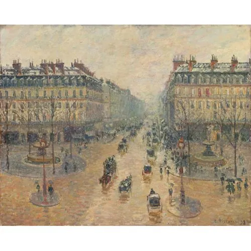 Camille Pissarro Opera Avenue Sabah Kar Etkisi Empresyonizm Camille Pissarro Opera Avenue Sabah Kar Etkisi Empresyonizm Sanat Akımları Camille Pissarro Opera Caddesi Sabah Kar
