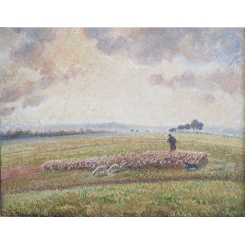 Camille Pissarro, Paysage Avec Troupeau De Moutons Camille Pissarro, Paysage Avec Troupeau De Moutons