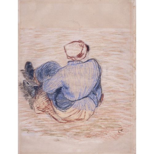 Camille Pissarro, Peasant Girl Seated On The Ground Camille Pissarro, Peasant Girl Seated On The Ground