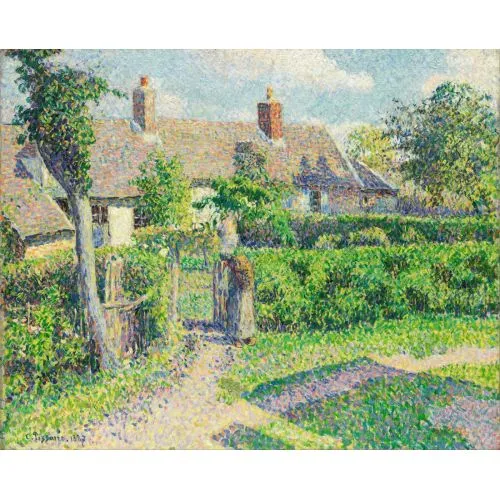 Camille Pissarro Köylüler Evler Eragny Empresyonizm Camille Pissarro Köylüler Evler Eragny Manzara Sanat Akımları Camille Pissarro Köylü Evleri EragnyÇalışmanın konusu