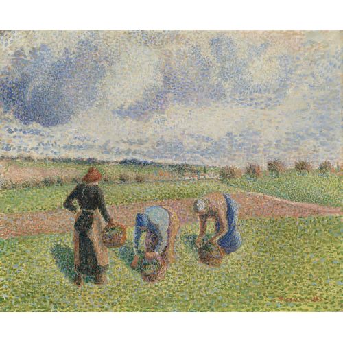 Camille Pissarro, Peasants Picking Up Herbs Camille Pissarro, Peasants Picking Up Herbs