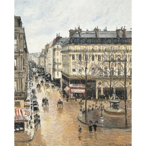 Camille Pissarro, Rue Saint Honore Dans Lapres Midi Effet De Pluie