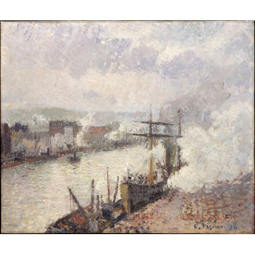 Camille Pissarro, Steamboats In The Port Of Rouen Impressionism Camille Pissarro Steamboats In The Port Of Rouen Impressionism Art Movements Camille Pissarro Steamboats In The Port Of RouenThe