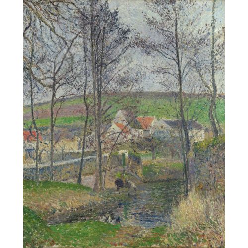 Camille Pissarro, Gri Hava Osny Viosne Kıyılarında Kış Camille Pissarro, Gri Hava Osny Viosne Kıyılarında Kış