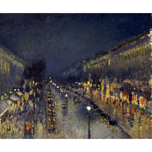 Camille Pissarro, The Boulevard Montmartre At Night