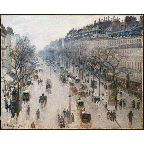 Camille Pissarro The Boulevard Montmartre On A Winter Morning Impressionism Art Movements Camille Pissarro The Boulevard