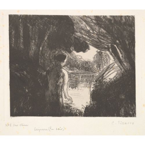 Camille Pissarro, Bather Evening Camille Pissarro, Bather Evening