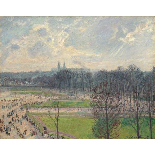 Camille Pissarro, Kış Öğleden Sonra Tuileries Bahçesi II Camille Pissarro, Kış Öğleden Sonra Tuileries Bahçesi II