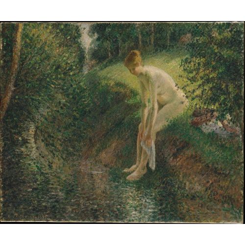 Camille Pissarro, Bather In The Woods Camille Pissarro, Bather In The Woods