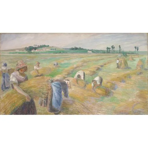 Camille Pissarro, The Harvest Impressionism Camille Pissarro The Harvest Impressionism Art Movements Camille Pissarro The HarvestThe subject of this work is The Harvest.