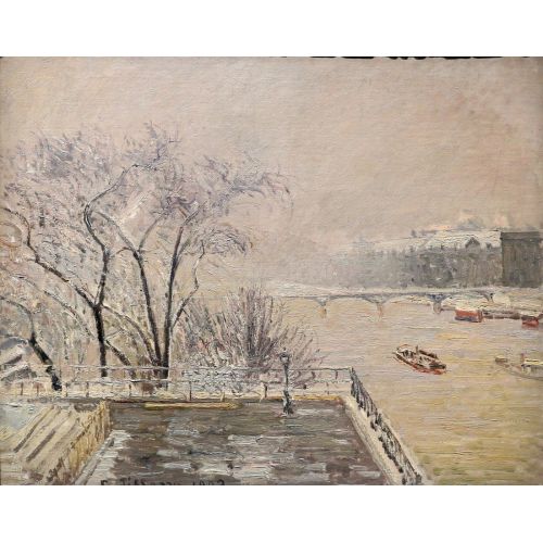 Camille Pissarro, Louvre Kar Altında Camille Pissarro, Louvre Kar Altında