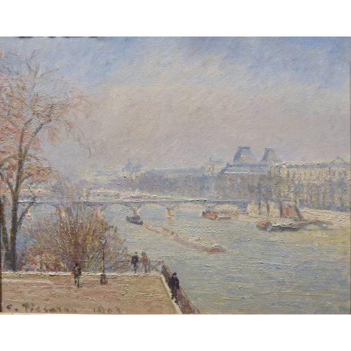 Camille Pissarro, View Of The Seine From The Pont Neuf Bridge Towards The Louvre Impressionism Camille Pissarro View Of The Seine From The Pont Neuf Bridge Towards The Louvre Impressionism Art Movements Camille Pissarro View