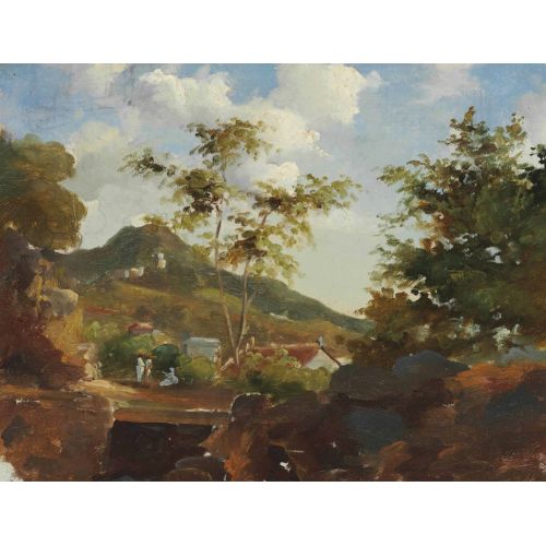Camille Pissarro, Kumulun Dibinde Köy Camille Pissarro, Kumulun Dibinde Köy