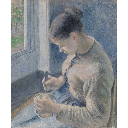 Camille Pissarro, Genç Köylü Kahvesini Yiyor Camille Pissarro, Genç Köylü Kahvesini Yiyor