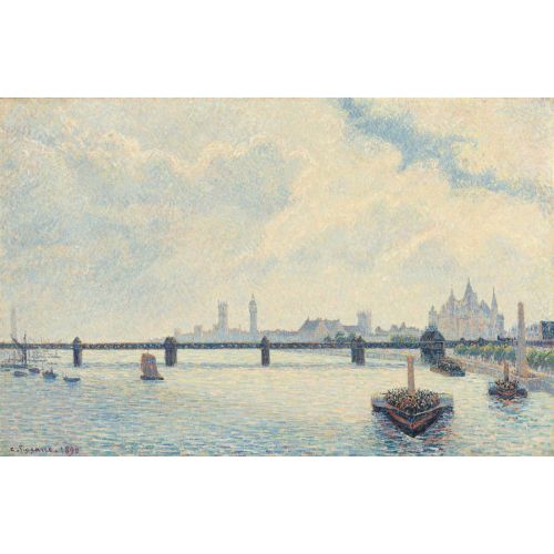 Camille Pissarro, Charing Cross Bridge London Camille Pissarro, Charing Cross Bridge London
