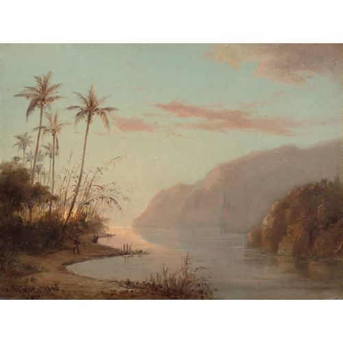 Camille Pissarro, Cove With Palm Trees Camille Pissarro, Cove With Palm Trees