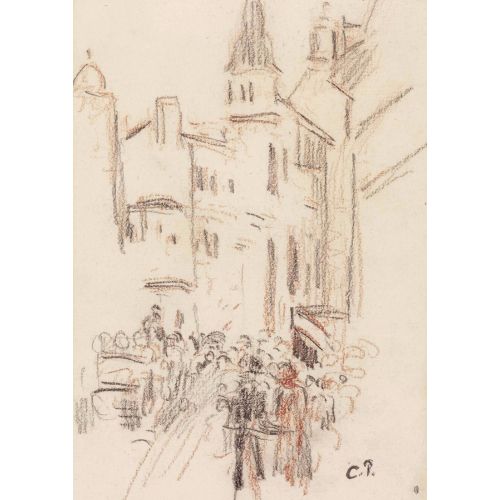 Camille Pissarro, On The Street In Rouen Camille Pissarro, On The Street In Rouen