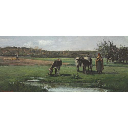 Camille Pissarro, Anes Au Paturage