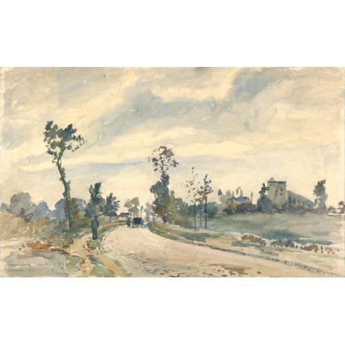 Camille Pissarro, French Louveciennes Route De Saint Germain Camille Pissarro, French Louveciennes Route De Saint Germain