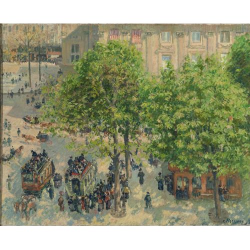 Camille Pissarro, French Theater Square In Paris Spring