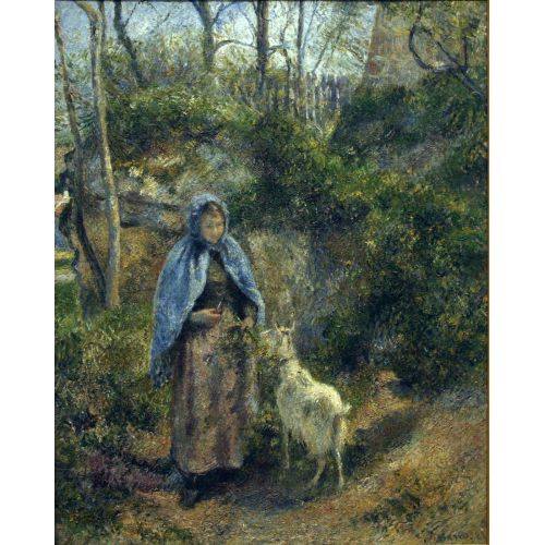 Camille Pissarro Girl With A Goat Impressionism Art Movements Camille Pissarro Girl with a GoatThe subject of the work is a girl