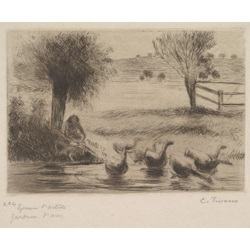 Camille Pissarro, Kız İle Kazlar Camille Pissarro, Kız İle Kazlar