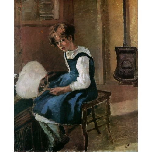 Camille Pissarro, Jeanne Holding A Fan Camille Pissarro, Jeanne Holding A Fan